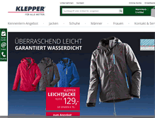 Tablet Screenshot of klepper.net